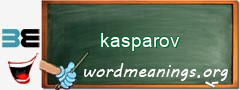 WordMeaning blackboard for kasparov